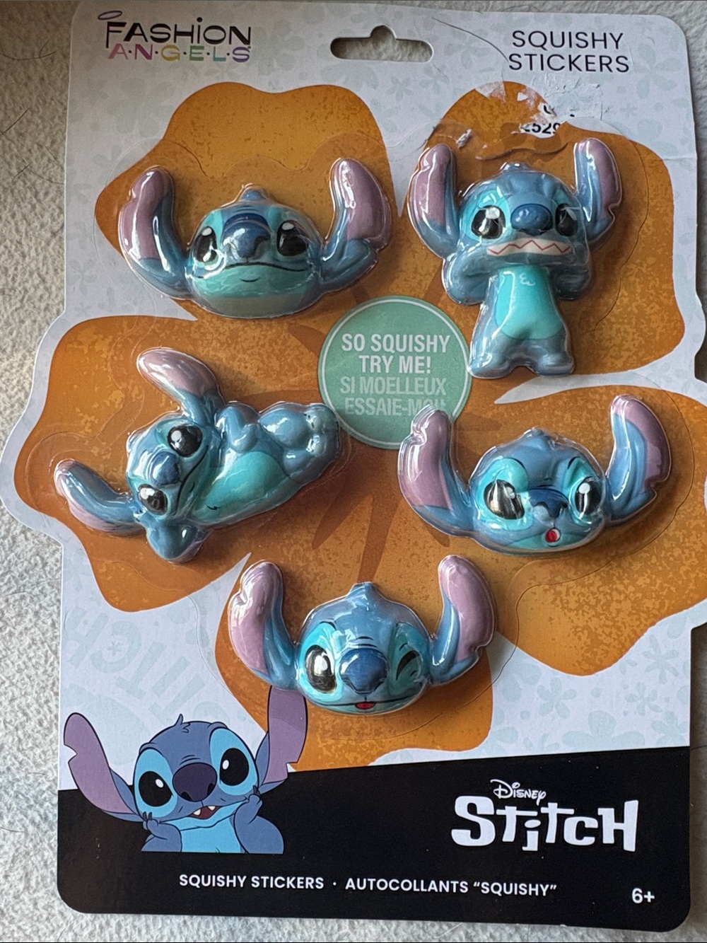Disney Blue & Purple Stitch Squishy Character Stickers